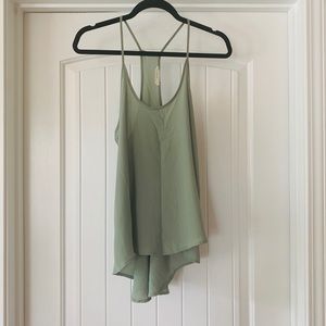 SOLD High-Low Sage Green Tank Top